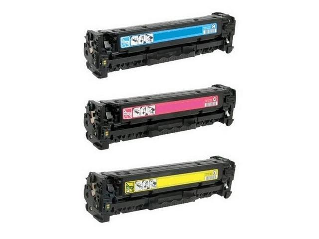 SuppliesMAX Compatible Replacement for HP LaserJet Pro CM-1410/1415/1415FNW/CP-1525N/CP-1525NW Toner Cartridge Combo Pack (C/M/Y) (NO. 128A) (CF371AM)