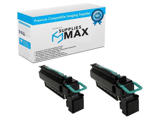 SuppliesMAX Compatible Replacement for Lexmark X792DE/X792DTE/X792DTFE/X792DTME/X792DTPE/X792DTSE Black High Yield Toner Cartridge (2/PK-20000 Page...