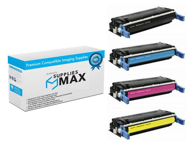 SuppliesMAX Compatible Replacement for Canon imageCLASS C2500/LBP-2510/LBP-5500 Toner Cartridge Combo Pack (BK/C/M/Y) (EP-85MP)