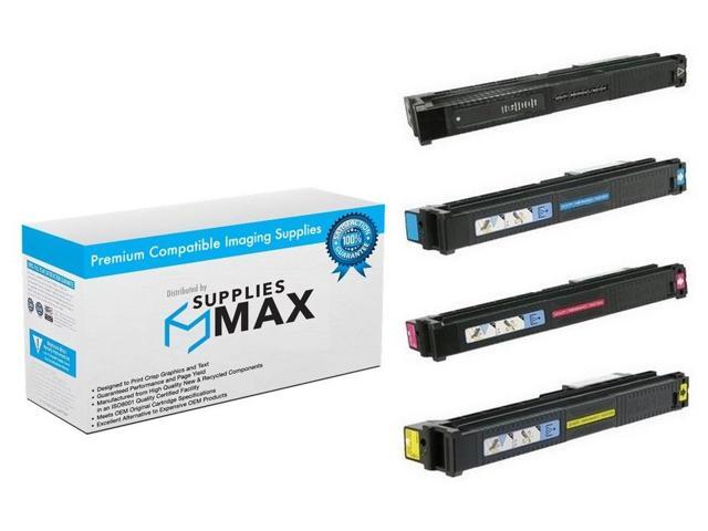 SuppliesMAX Compatible Replacement for HP Color Laser Jet 9500HDN/9500MFP/9500N Toner Cartridge Combo Pack (BK/C/M/Y) (NO. 822A) (C855MP)