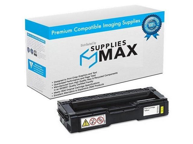 SuppliesMAX Compatible Replacement for Lanier SP-C220/SP-C221/SP-C222/SP-C240 Series Yellow Toner Cartridge (2000 Page Yield) (TYPE SP-C220A) (406044)