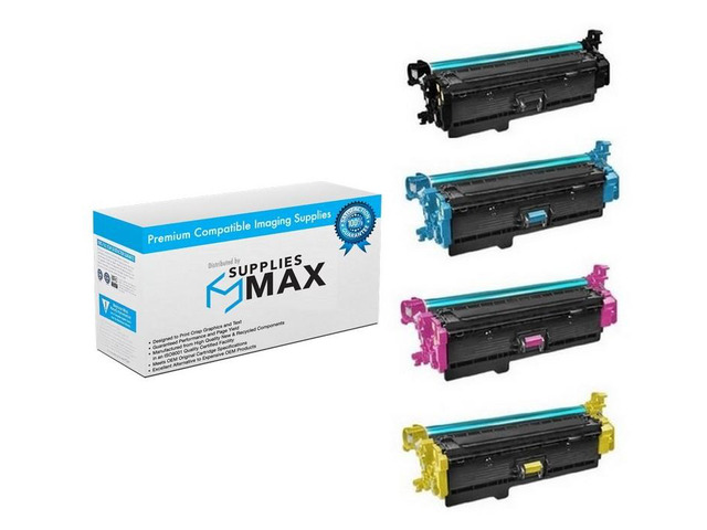 SuppliesMAX Compatible Replacement for HP Color Laser Jet Enterprise M552/M553/M577/E55040/E57540 High Yield Toner Cartridge Combo Pack (BK/C/M/Y)...