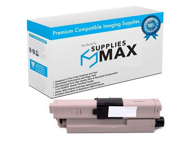 SuppliesMAX Compatible Replacement for Okidata C310/C330/C331/C510/C511/C530/C531/MC-351/MC-352/MC-361/MC-362/MC-561/MC-562 Series Black Toner...