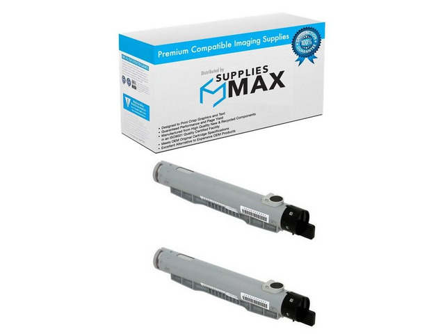 SuppliesMAX Compatible Replacement for Dell 5110CN Black Standard Yield Toner Cartridge (2/PK-10000 Page Yield) (2BK5110SC)