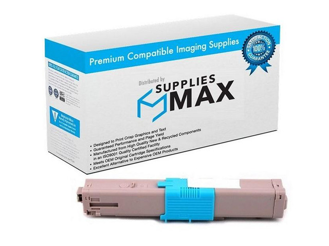 SuppliesMAX Compatible Replacement for Okidata C510dn/C530dn/MC-561/MC-561dn Cyan High Yield Toner Cartridge (5000 Page Yield) (TYPE 17) (44469721)