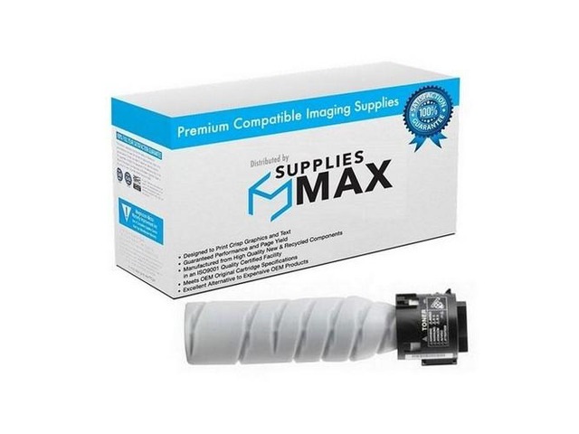 SuppliesMAX Compatible Replacement for Konica Minolta bizhub 164/185/195/235 Bla