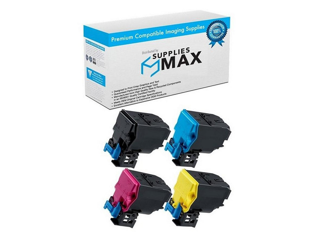 SuppliesMAX Compatible Replacement for Konica Minolta Magicolor 4750/Magicolor 4750DN/Magicolor 4750EN Toner Cartridge Combo Pack (BK/C/M/Y) (A0X5MP)