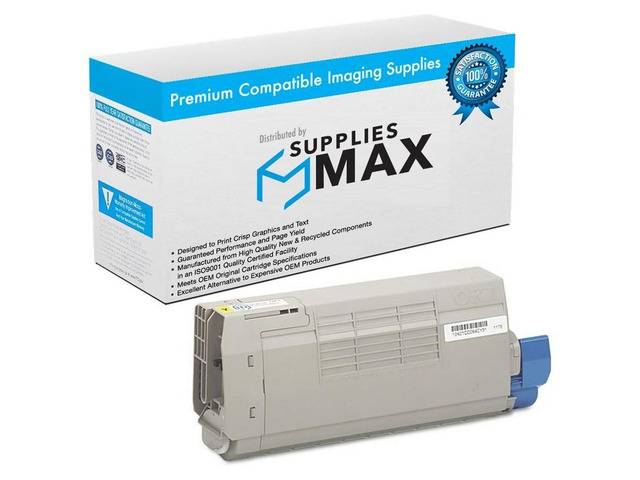 SuppliesMAX Compatible Replacement for Okidata C810CDTN/C810DN/C810N/C830CDTN/C830DN/C830DTN/C830N Yellow Toner Cartridge (8000 Page Yield) (TYPE...