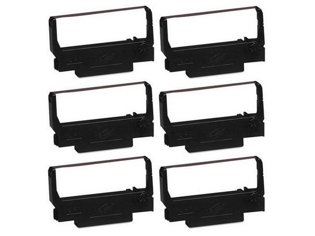 SuppliesMAX Compatible Replacement for CIGE2110 Black P. O.S. Printer Ribbons (6/PK) - Replacement to ERC-38B / ERC-34B / ERC-30B
