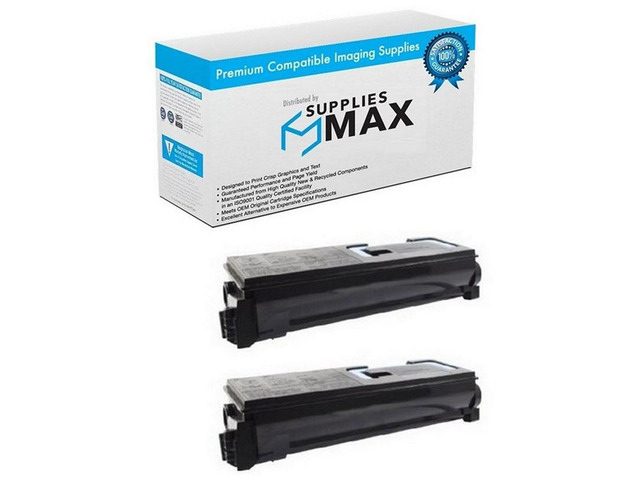 SuppliesMAX Compatible Replacement for Kyocera Mita ECOSYS P6030CDN/FS-C5300DN/FS-C5350DN Black Toner Cartridge (2/PK-12000 Page Yield)...