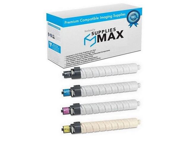 SuppliesMAX Compatible Replacement for Gestetner Corp MP-C2800/MP-C2800SPF/MP-C3300/MP-C3300SPF Toner Cartridge Combo Pack (BK/C/M/Y) (TYPE...
