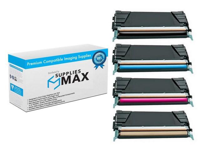 SuppliesMAX Compatible Replacement for IBM InfoPrint Color 1634DN Extra High Yield Toner Cartridge Combo Pack (BK/C/M/Y) (39V162MP)