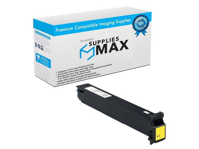 SuppliesMAX Compatible Replacement for Pitney-Bowes CM-4521/CM-5520/CM-6520 Yellow Toner Cartridge (27000 Page Yield) (482-2)