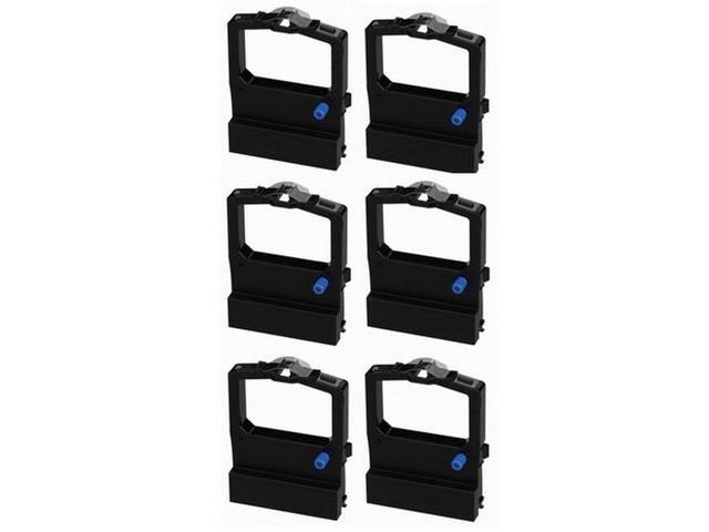 SuppliesMAX Compatible Replacement for Okidata MICROLINE 520/521/590/591/ML-520/ML-521/ML-590/ML-591 Series Black Printer Ribbons (6/PK) (52107001)