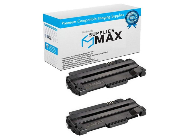 SuppliesMAX Compatible Replacement for Dell 1130/1130N/1133/1135N Toner Cartridge (2/PK-2500 Page Yield) (2HY1130)
