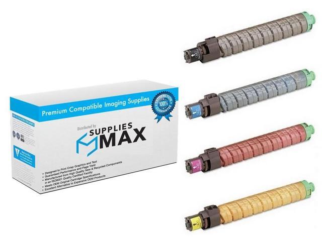 SuppliesMAX Compatible Replacement for Gestetner Corp C7640/C7640ND Toner Cartridge Combo Pack (BK/C/M/Y) (TYPE SP-C811DNHA) (8200MP)
