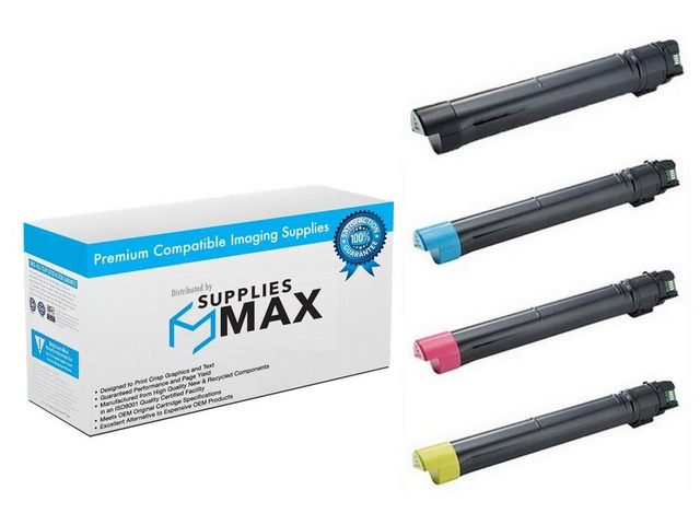 SuppliesMAX Remanufactured Replacement for Phaser 7800DN/Phaser 7800DX/Phaser 7800GX Series High Yield Toner Cartridge Combo Pack (BK/C/M/Y)...