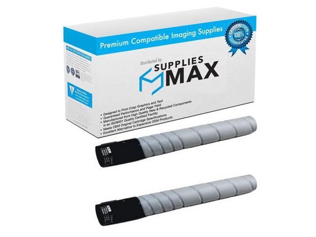 SuppliesMAX Compatible Replacement for Konica Minolta bizhub C360 Black Toner Cartridge (2/PK-29000 Page Yield) (TN-319K_2PK)