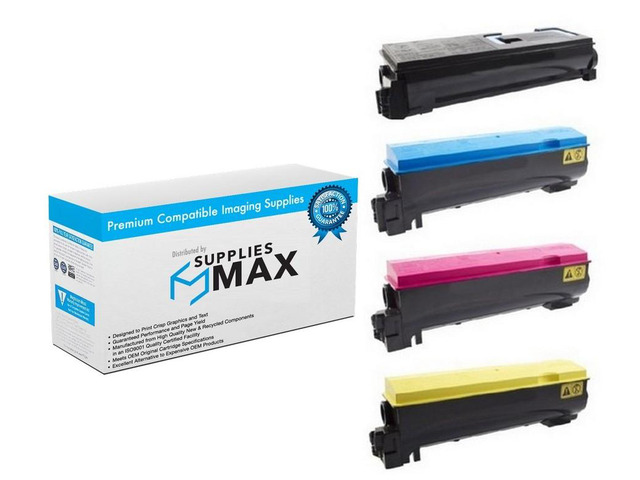 SuppliesMAX Compatible Replacement for Kyocera Mita ECOSYS P7035CDN/FS-C5400DN Toner Cartridge Combo Pack (BK/C/M/Y) (TK-572MP)