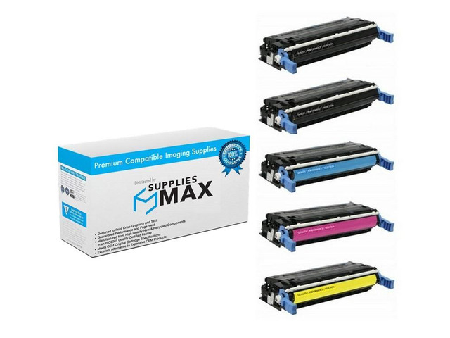 SuppliesMAX Compatible Replacement for HP Color Laser Jet 4700/4700DN/4700DTN/4700N/4700PH Toner Cartridge Combo Pack (BK/C/M/Y) (NO. 643A)...