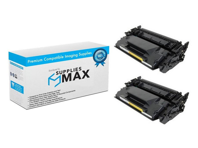 SuppliesMAX Compatible Replacement for HP Laser Jet Pro M402DN/M402DNE/M402DW/M402N/M426DN/M426DW/M426FDN/M426FDW Black Toner Cartridge (2/PK-3100...