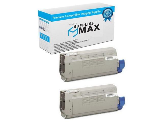 SuppliesMAX Compatible Replacement for Okidata C710DN/C710DTN/C710N Black Toner Cartridge (2/PK-11000 Page Yield) (43866104_2PK)