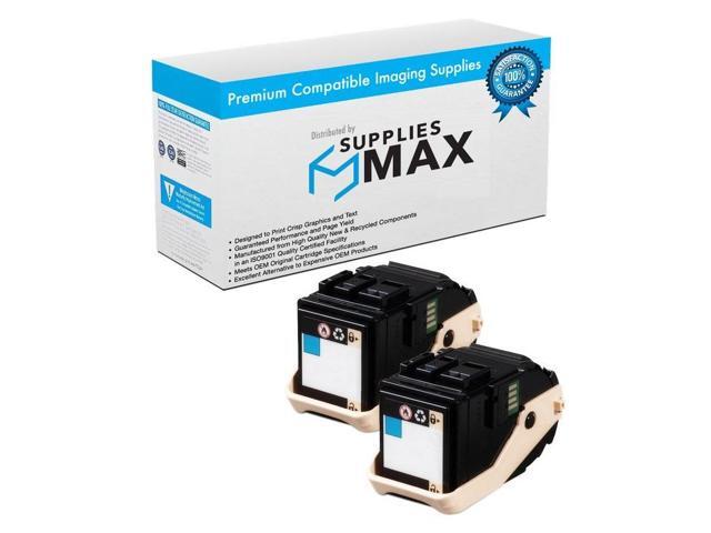 SuppliesMAX Replacement for Phaser 7100/7100DN/7100N Cyan Toner Cartridge (2/PK-4500 Page Yield) (106R02602)