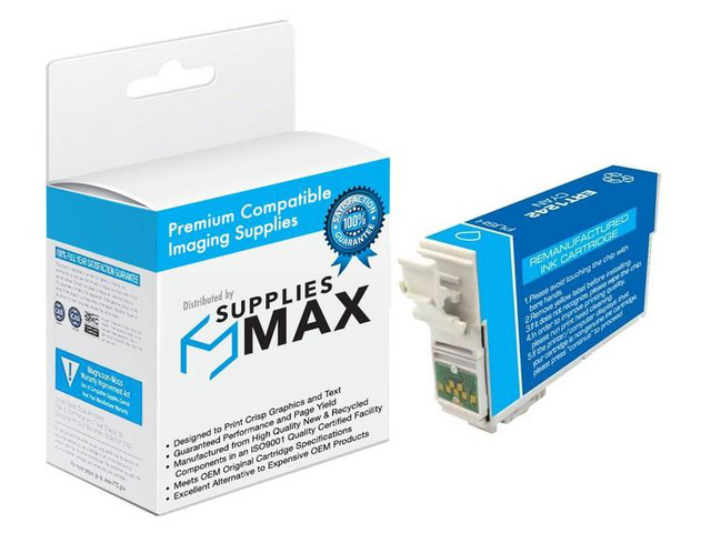SuppliesMAX Remanufactured Replacement for Stylus NX-125/NX-127/NX-230/NX-330/NX-420/NX-430/WorkForce WF-320/WF-323/WF-325/WF-435 Cyan Inkjet (220...