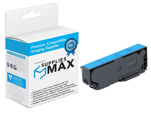 SuppliesMAX Remanufactured Replacement for Expression Photo XP-55/XP-750/XP-760/XP-850/XP-860/XP-950/XP-960/XP-970 Cyan High Yield Inkjet (740 Page...