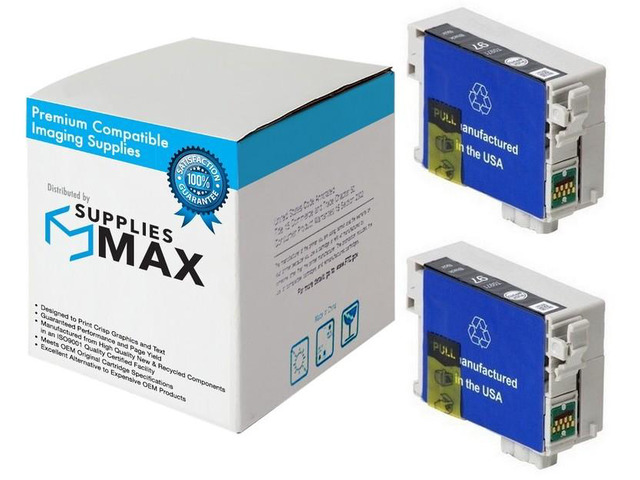 SuppliesMAX Remanufactured Replacement for Stylus NX-510/NX-515/WorkForce 40/WorkForce 600/WorkForce 610/WorkForce 615 Black Inkjet (2/PK-450 Page...