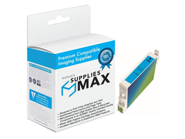 SuppliesMAX Remanufactured Replacement for Stylus C68/C88/CX-3800/CX-3810/CX-4200/CX-4800/CX-5800F/CX-7800/D68P/D88/DX-3800/DX-4800 Cyan Inkjet...