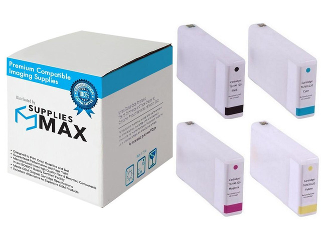 SuppliesMAX Remanufactured Replacement for WorkForce Pro WP-4010/WP-4020/WP-4090/WP-4520/WP-4530/WP-4540/WP-4590 High Yield Inkjet Combo Pack...