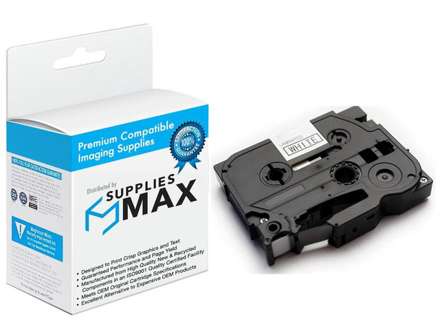 SuppliesMAX Compatible Replacement for Brother Black on Clear Laminated P-Touch