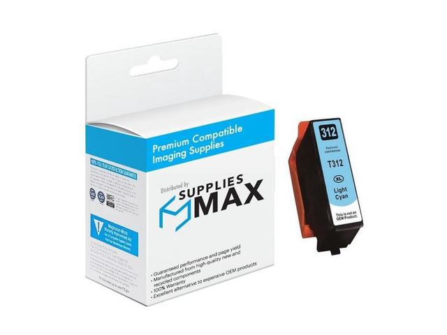 SuppliesMAX Remanufactured Replacement for Expression Photo XP-8500/XP-8505/XP-8600/XP-8605/XP-8606/XP-15000 Light Cyan High Yield Inkjet (830 Page...