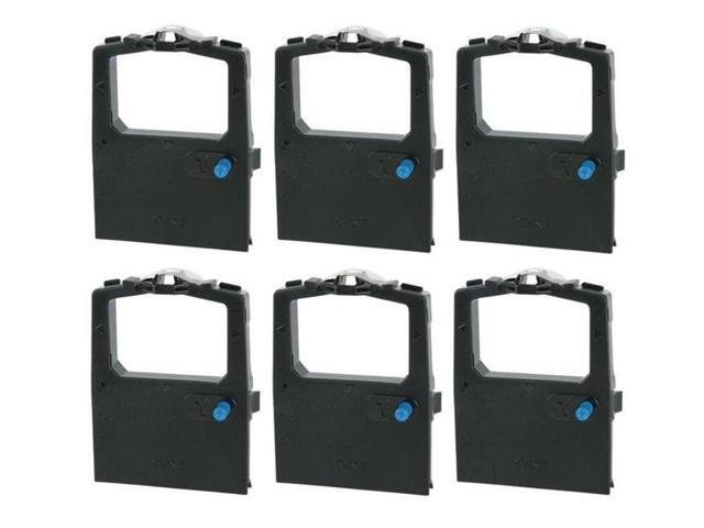 SuppliesMAX Compatible Replacement for NCR 123592-U Black P. O.S Printer Ribbons (6/PK) - Replacement to Ithaca Peripherals 100-7565 / 06-0560