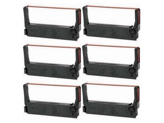 SuppliesMAX Compatible Replacement for M250/M260/M265/M270/M280/TM-267/TM-270/TM-U260 Black/Red Printer Ribbons (6/PK) (ERC-23BR)