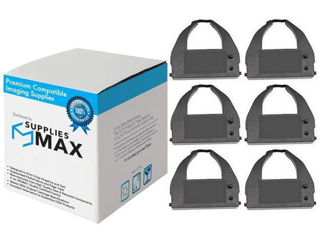 SuppliesMAX Compatible Replacement for Amano MJR-8000 Black Time Clock Printer Ribbons (6/PK) (C-872404)