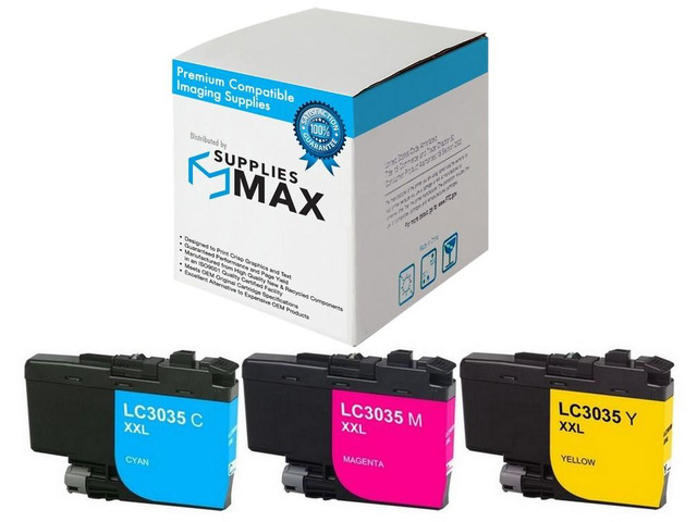 SuppliesMAX Compatible Replacement for Brother DCP-J1100DW/MFC-J805DW/MFC-J815DW/MFC-J995DW/MFC-J1300DW Ultra High Yield Inkjet Combo Pack (C/M/Y)...