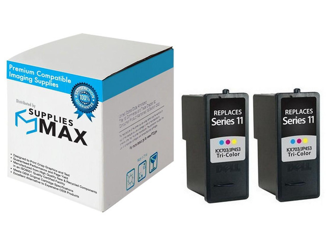 SuppliesMAX Remanufactured Replacement for Dell 948 AIO/V505/V505W Color Inkjet (2/PK) (Series 11) (2CLR948)