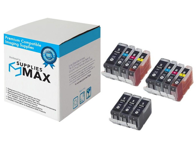 SuppliesMAX Compatible Replacement for Canon PIXMA iP-3300/iP-4200/iP-4500/iP-5200/MP-500/MP-600/MP-800/MP-950/MP-970 Inkjet Combo Pack...