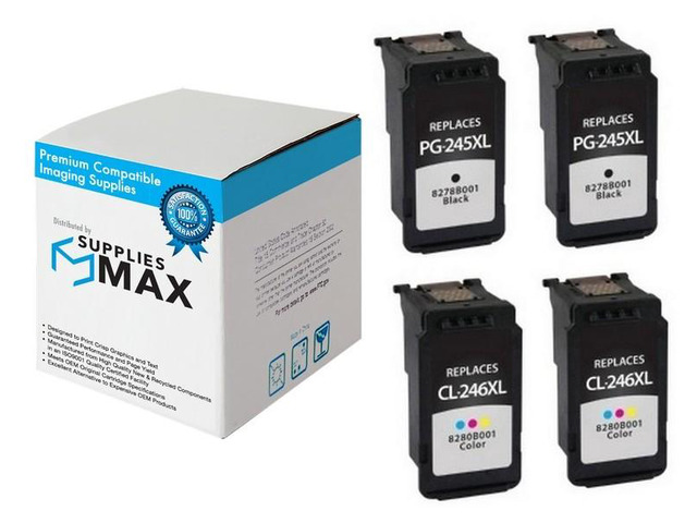 SuppliesMAX Remanufactured Replacement for Canon PIXMA iP-2820/MG-2410/MG-2510/MG-2920/MG-3020/MX-490/MX-492/TR-4520/TR-4522 H. Y. Inkjet Combo Pack...