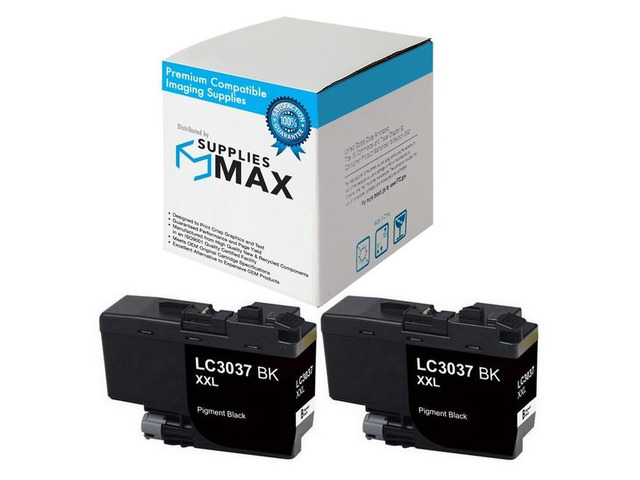 SuppliesMAX Compatible Replacement for Brother HL-L6000/HL-L6100/MFC-J5845/MFC-J5945/MFC-J6545/MFC-J6945DW Black Super High Yield Inkjet (2/PK-3000...