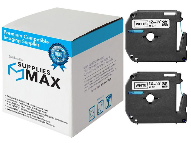 SuppliesMAX Compatible Replacement for Brother Black on White Non-Laminated P-To