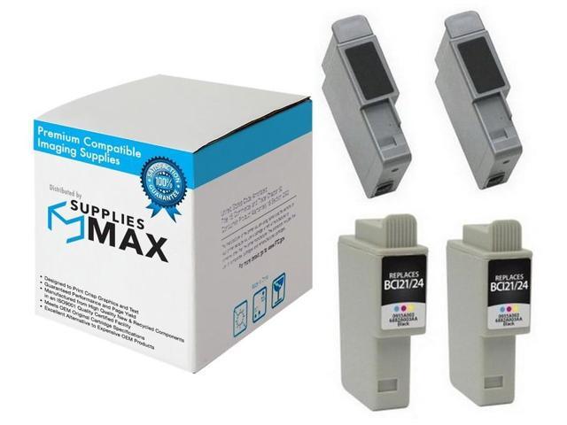SuppliesMAX Compatible Replacement for Canon BJC-2000/BJC-4000/BJC-4200/BJC-4400/BJC-5000/BJC-5100/BJC-5500 Inkjet Combo Pack (2-Black/2-Color)...