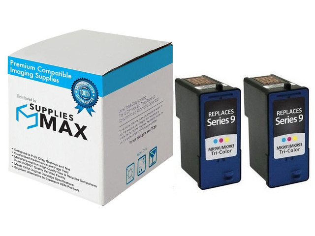 SuppliesMAX Remanufactured Replacement for Dell 926/V305/V305W Color Inkjet (2/PK) (Series 9) (2CL926N)