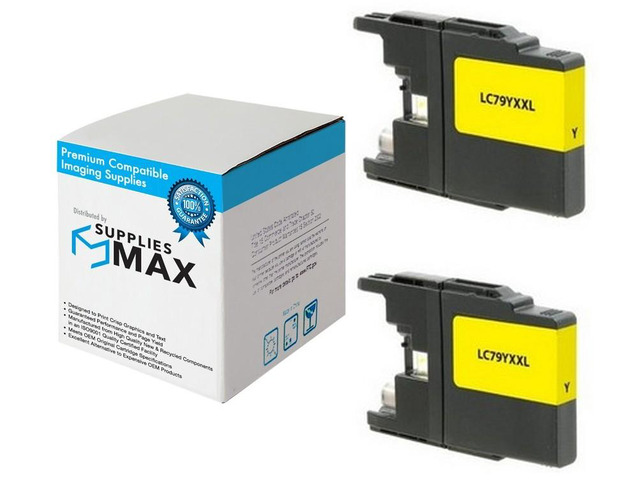 SuppliesMAX Compatible Replacement for Brother MFC-J5910DW/MFC-J6510DW/MFC-J6710DW/MFC-J6910DW Yellow High Yield Inkjet (2/PK-1200 Page Yield)...
