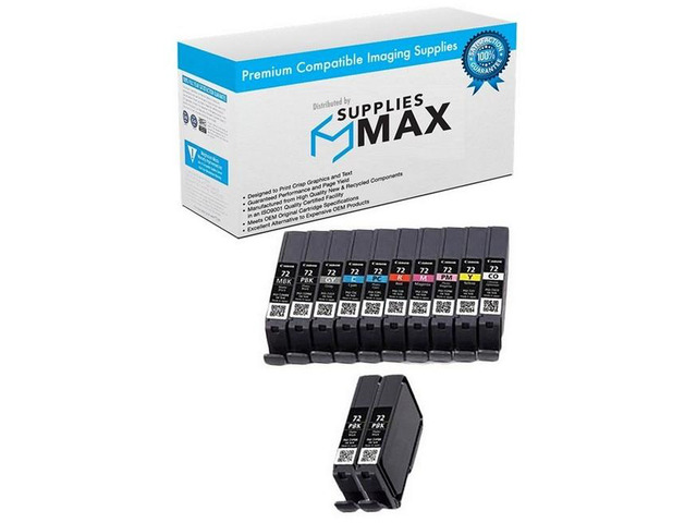 SuppliesMAX Compatible Replacement for Canon PIXMA PRO 10/PIXMA PRO 10S Series Inkjet Combo Pack (3-PBK/1-MBK/C/M/Y/PC/PM/GY/R/CO)...