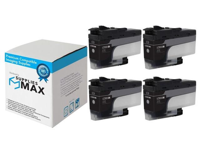 SuppliesMAX Compatible Replacement for Brother DCP-J1100DW/MFC-J805DW/MFC-J815DW/MFC-J995DW/MFC-J1300DW Black Super High Yield Inkjet (4/PK-3000...