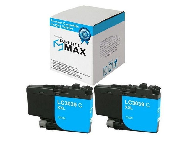 SuppliesMAX Compatible Replacement for Brother HL-L6000/HL-L6100/MFC-J5845/MFC-J5945/MFC-J6545/MFC-J6945DW Cyan Ultra High Yield Inkjet (2/PK-6000...