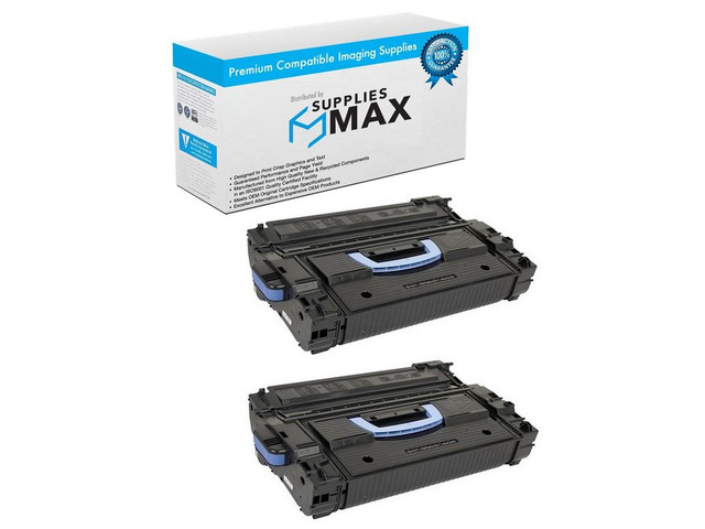 SuppliesMAX Compatible Replacement for HP Laser Jet 9000/9040/9050/M9040/M9050/M9059 Series Toner Cartridge (2/PK-30000 Page Yield) (NO. 43X)...